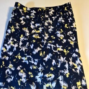 CJ Banks NAVY BLUE PRINT LINEN‎ BLEND SKORT  WOMANS SIZE 20W Comfy